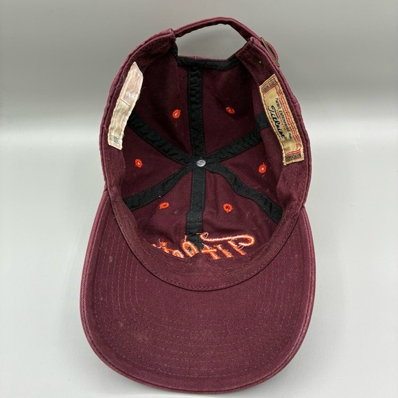 Virginia Tech Hokies Titleist Adult OSFM Maroon Orange NCAA Strapback Cap Hat - Picture 6 of 7